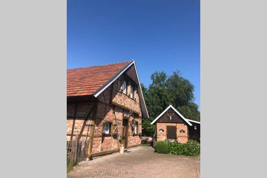 Gemuetliches Fachwerkhaus Am See Mit Kamin Warendorf Exterior photo