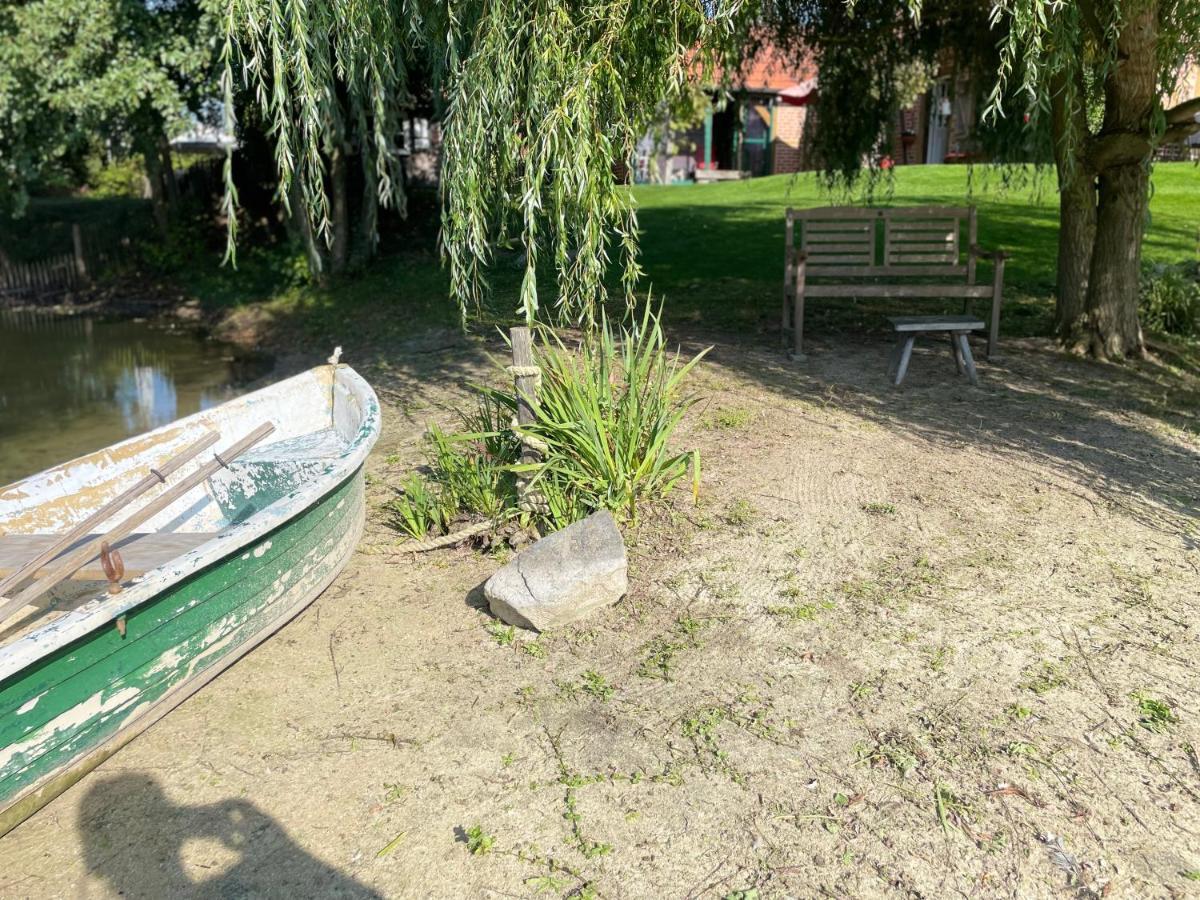 Gemuetliches Fachwerkhaus Am See Mit Kamin Warendorf Exterior photo